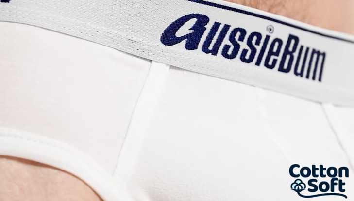 Slipy AussieBum CottonSoft White-Indigo Brief2